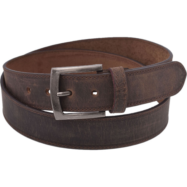 Mercucio Pánsky kožený opasok 747-40-31 tmavý tan hunter šitý pracka 64508238