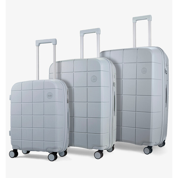 Sada cestovných kufrů ROCK Pixel PP - šedá 62193535