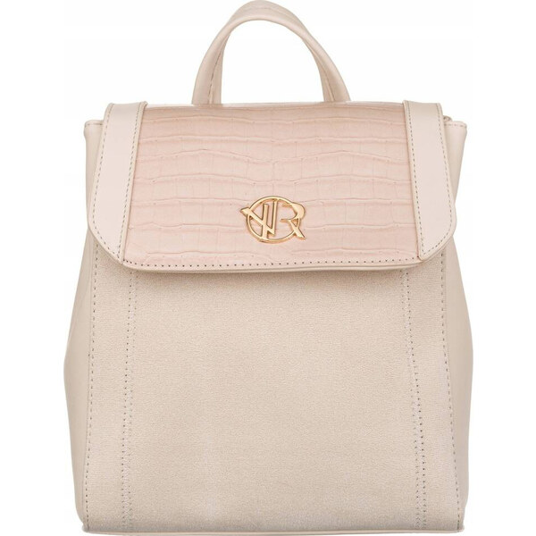 Rovicky Béžový batoh s chlopňou zo zvieracieho motívu R-PLEC-ALE-1 52672246