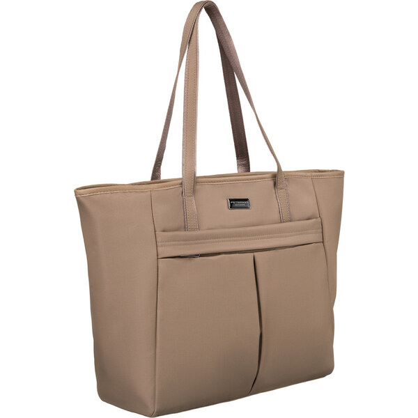 Béžová shopper kabelka na zips Peterson PTN CTY-09 60350523