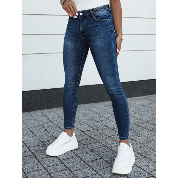 BASIC Tmavomodré dámske slim fit džínsy ACORN UY2155 60381993