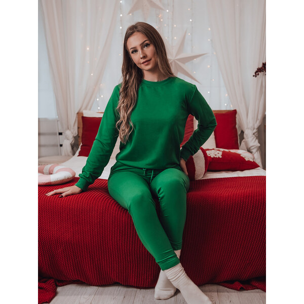 BASIC Tmavozelená dámska tepláková súprava MILIAN AY1116 60382005