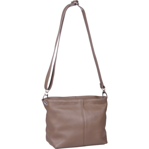 Hnedá kožená talianska crossbody kabelka Prisca Taupe NovaKabelka.sk 7341677