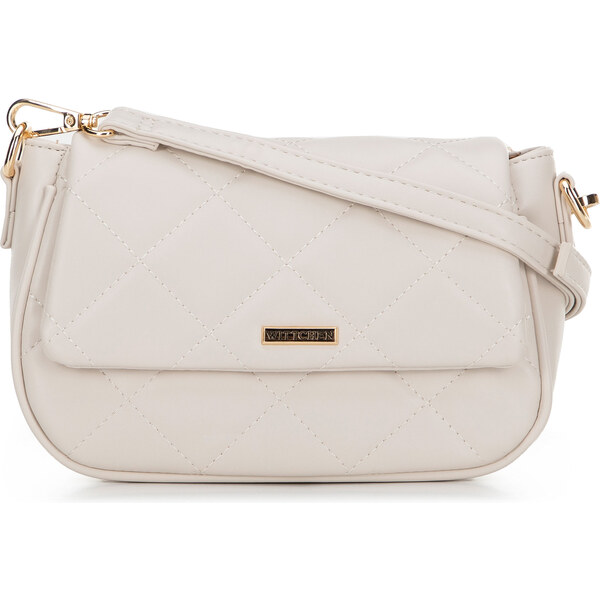 Wittchen Dámska crossbody kabelka z ekokože s prešívaním krémová 29-4Y 66066236