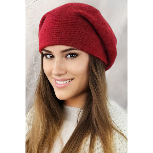 Kamea Bordová módna dámska baretka Cleo, Farba bordová 60392797