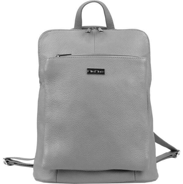 MiaMore Kožený batoh MiaMore Sabina tm. sivý 60409831