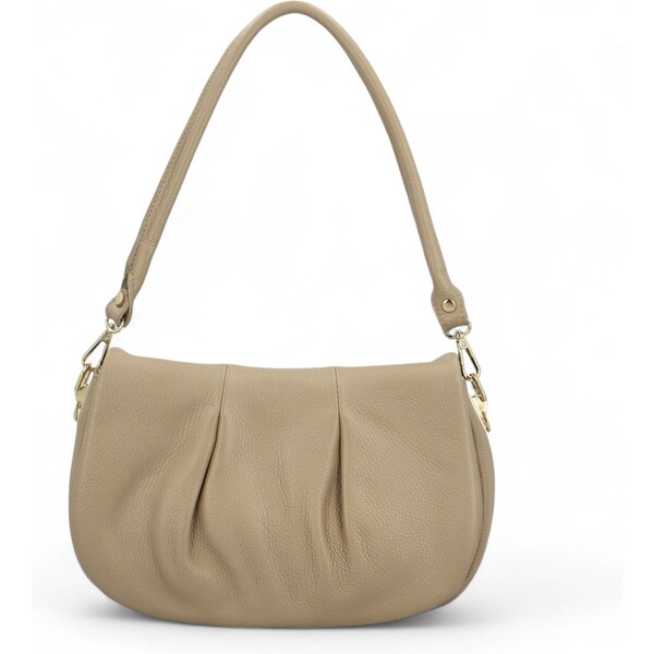 Delami Vera Pelle Dámska kožená kabelka cez rameno krémová - Delami 60578035