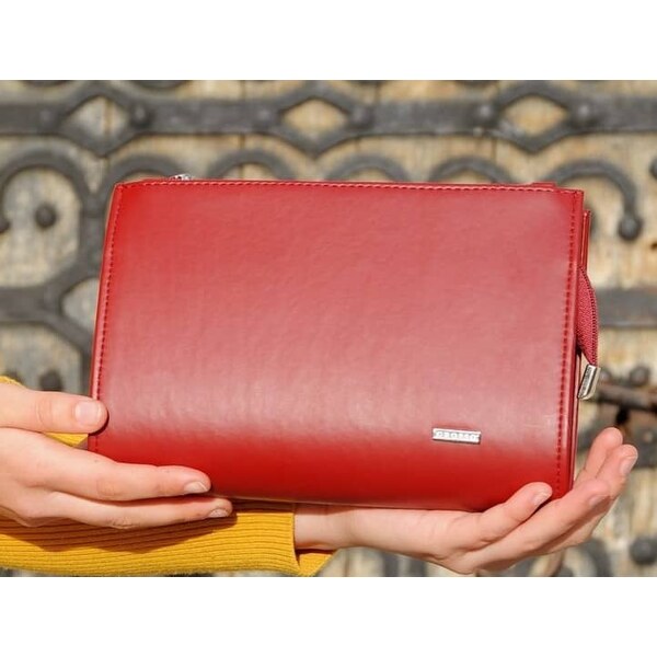 Červená crossbody kabelka Grosso 21334427