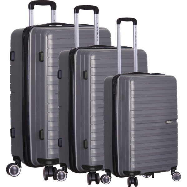 OUTDOOR GEAR Sada cestovných kufrů TR-406/3 PP - šedá 64414624
