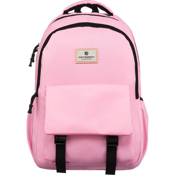 Peterson ružový textilný batoh s vreckom PTN 77701 49699560