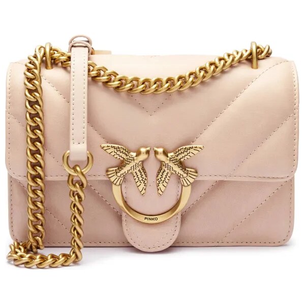 Pinko Kožená kabelka na rameno LOVE ONE MINI DC 60418785