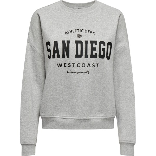 ONLY Mikina sivá melírovaná / čierna 61067683