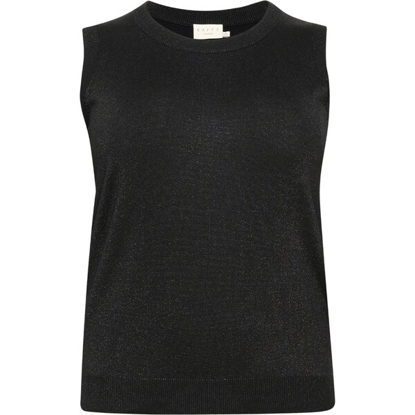 KAFFE CURVE Vyšívaný top KC Regitta čierna 60428539