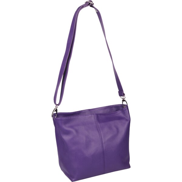 Fialová kožená talianska crossbody kabelka Prisca Viola NovaKabelka.sk 60434342