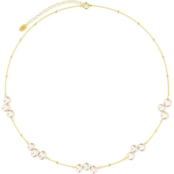 MAJYA Strieborná retiazka s perlami BRINA pozlátená 11319 64582300