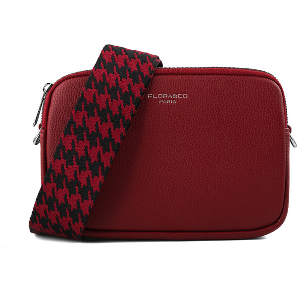 FLORA & CO Dámska crossbody kabelka 3647 Rouge Fonce 66584662