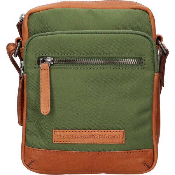 Pánska taška cez rameno The Chesterfield Brand Kaamo - zeleno-hnedá 60442268