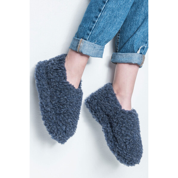 Glara Papuče z vlny - tmavo modré 60442519