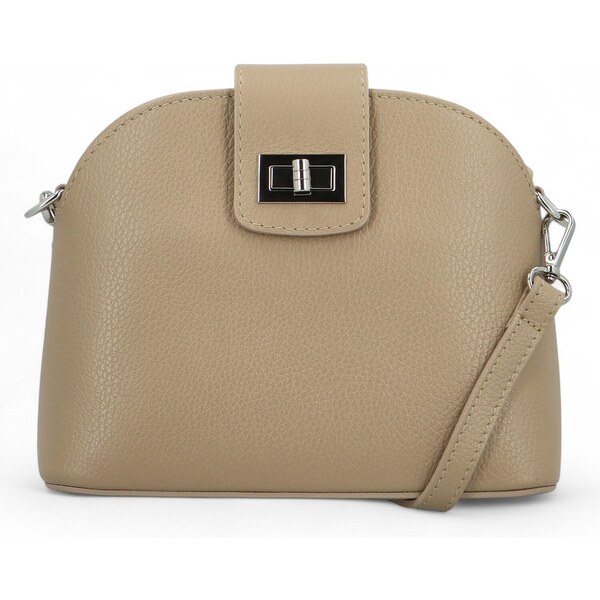 Delami Vera Pelle Dámska kožená crossbody kabelka taupe - Delami 60619200