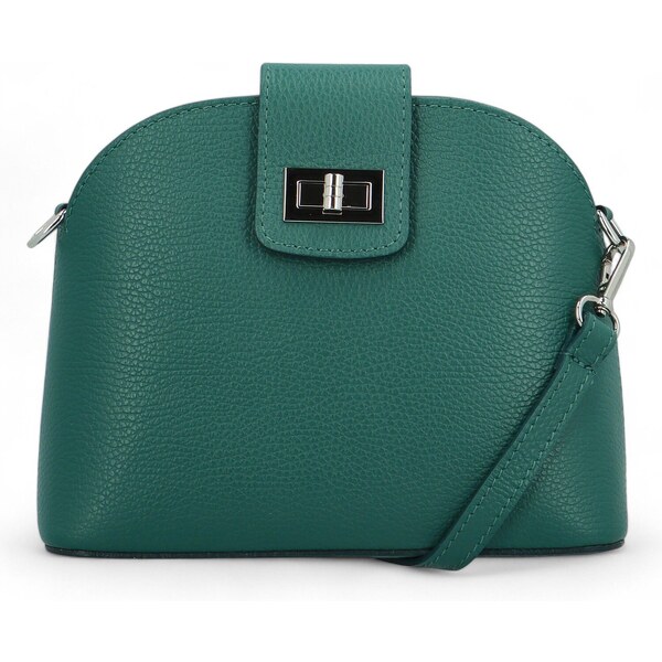 Delami Vera Pelle Dámska kožená crossbody kabelka tyrkysová - Delami 60619198