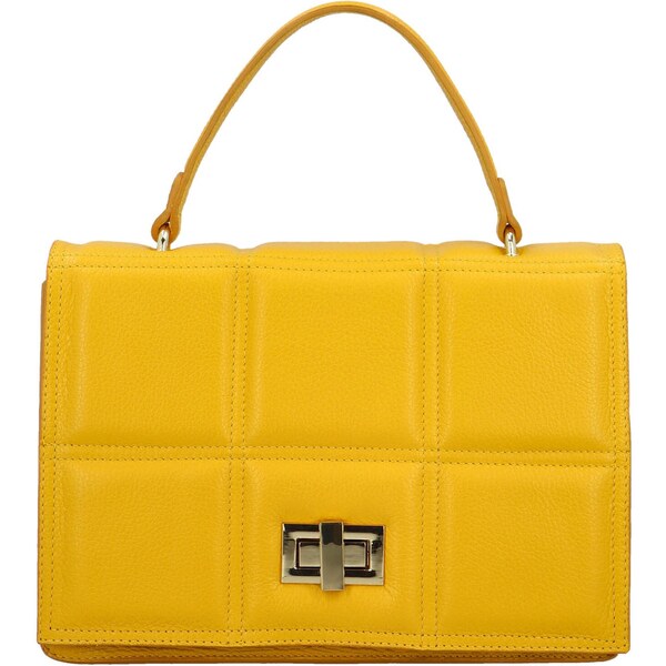 Delami Vera Pelle Dámska kožená kabelka do ruky žltá - Delami Diana 60619249