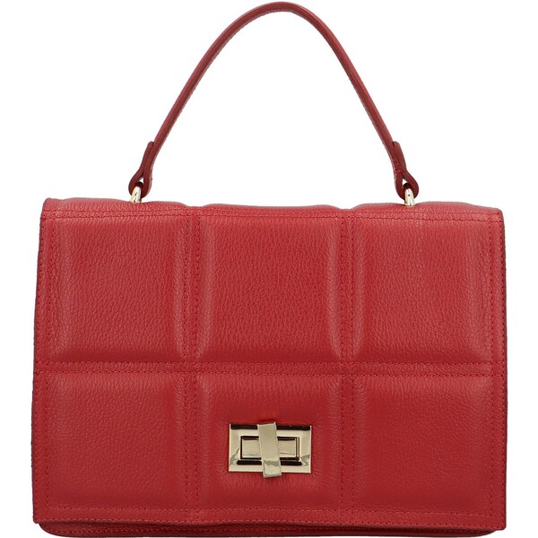 Delami Vera Pelle Dámska kožená kabelka do ruky tmavočervená - Delami 60619246