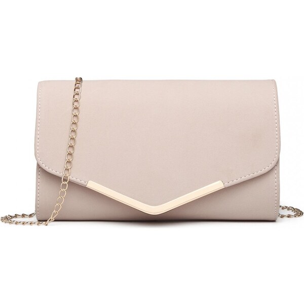 Konofactory Ružová semišová spoločenská kabelka s retiazkou „Megane“ 60464708