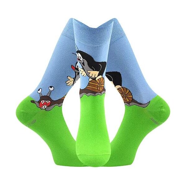 KR 211 veselé farebné ponožky Boma - KRTOČEK - 1pár modrá 35-38 1 pár 62229921