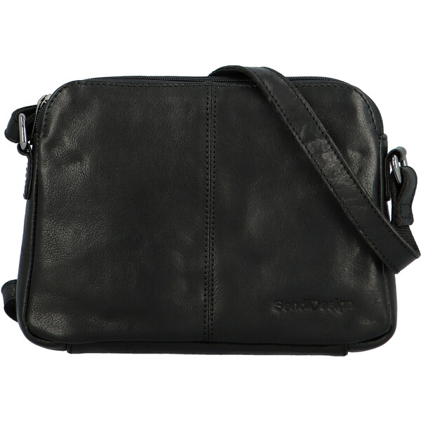 Kožená crossbody taška čierna - SendiDesign Vereno čierna 60478747