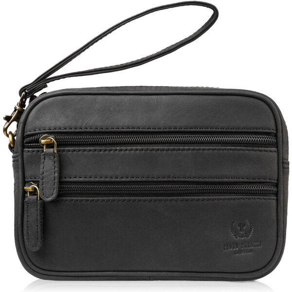 Paolo Peruzzi Pánske kožené vrecko-etue Vintage T-129-HBL | čierna T 60488314