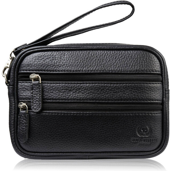 Paolo Peruzzi Pánske kožené vrecko-etue T-129-BL | čierna T-129-BL 60488315