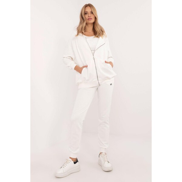 MladaModa 3-dielna tepláková súprava s topom model 94403 farba ecru 60493635