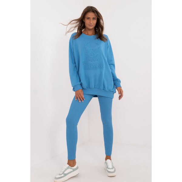 MladaModa Tepláková súprava s 3D aplikáciou model 87121 farba džínsová 60493648