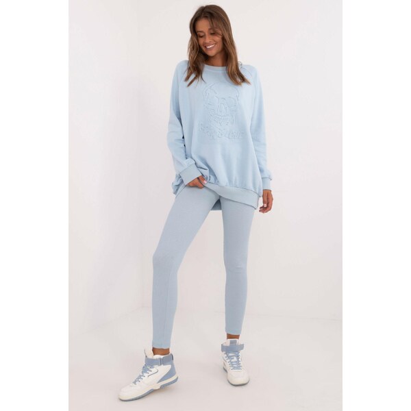 MladaModa Tepláková súprava s 3D aplikáciou model 87121 svetlomodrá 60493650