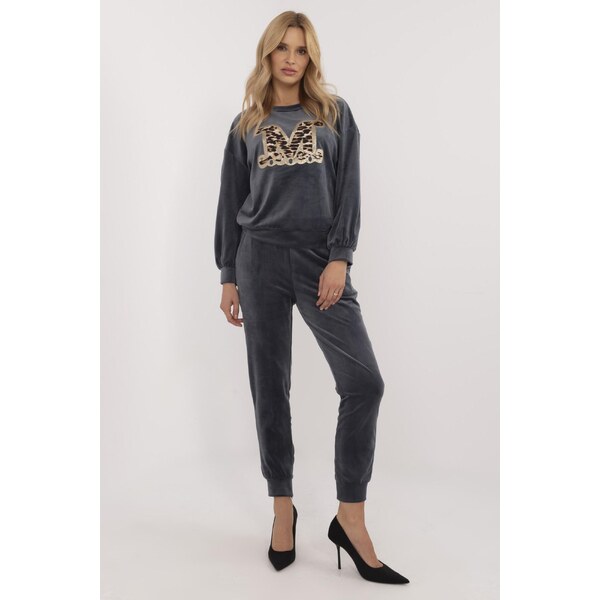 MladaModa Velúrová tepláková súprava s písmenom M model 55167 60493714