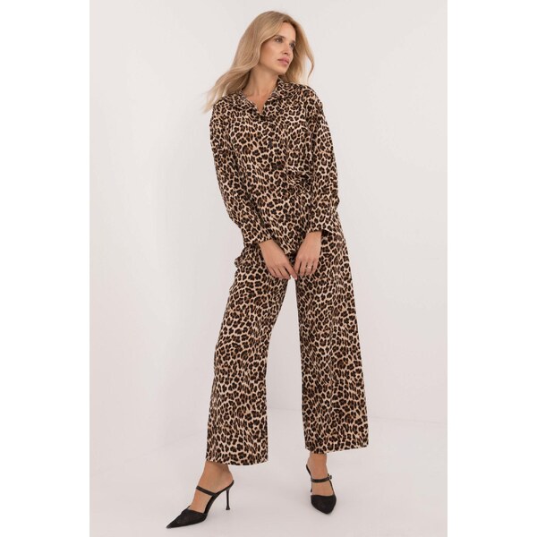 MladaModa 2-dielny komplet so zvieracím motívom model 19588-5 béžový 60493720