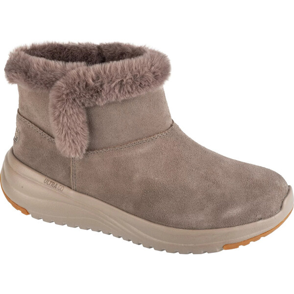 Hnedé dámske semišové zimné členkové topánky Skechers On-The-Go 60496145