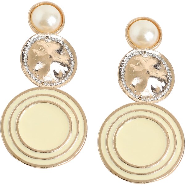 SOHI Náušnice zlatá / biela 63147676