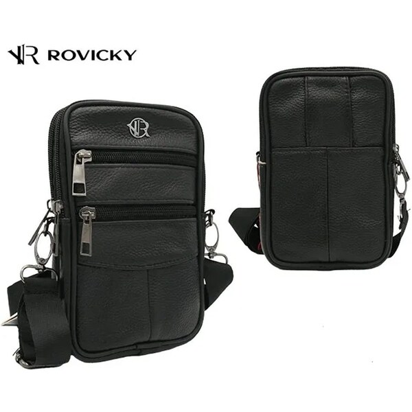 Trendy kožená čierna taška Rovicky 60509700