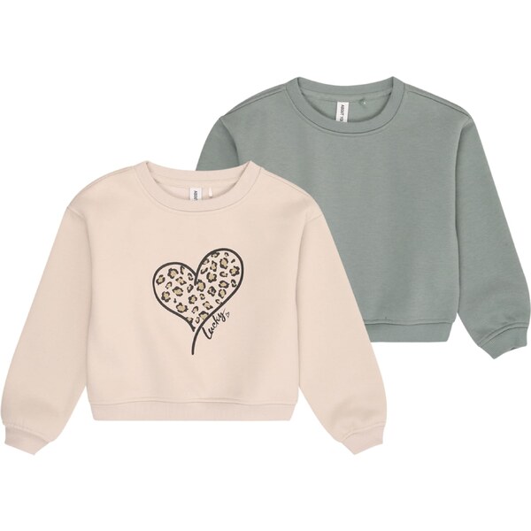 ABOUT YOU Mikina Suzi béžová / tmavohnedá / smaragdová / púdrová 63362002