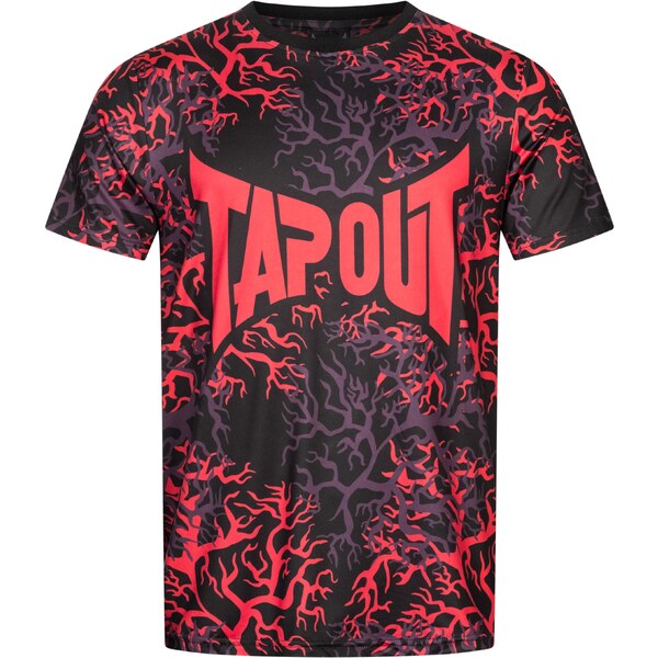 Tapout Funkčné tričko Rootstock tmavofialová / svetločervená / čierna 60869618