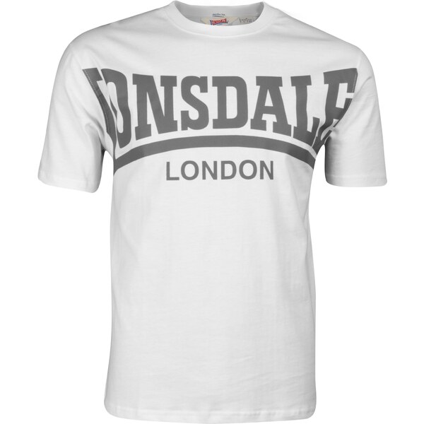 LONSDALE Tričko York tmavosivá / šedobiela 60872485