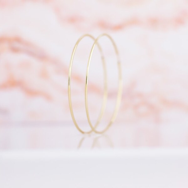 Lillian Vassago Kruhové zlaté náušnice 7 cm LLV31-GER018Y 60509655