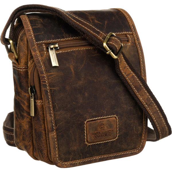 Malá kožená pánska taška na rameno s vreckom – Peterson 60517846