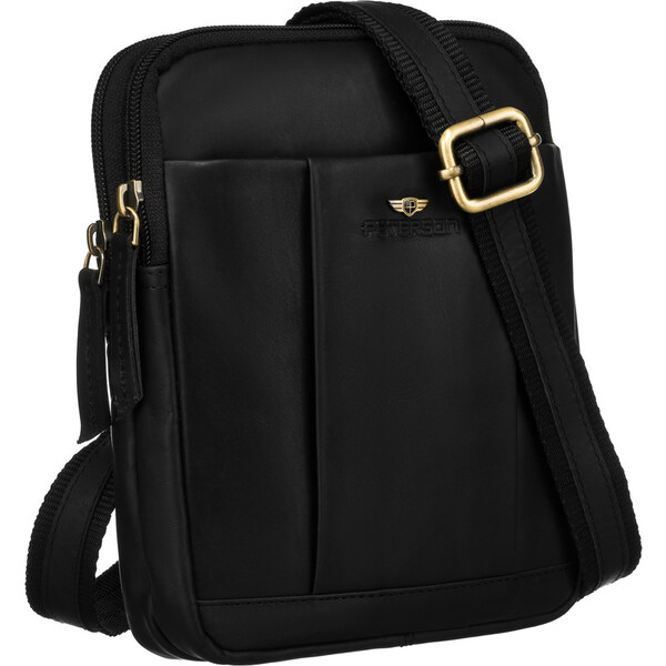 Čierna pánska kožená crossbody taška - Peterson,skl. 64961496
