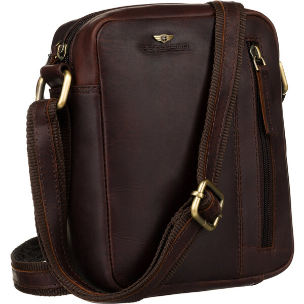Hnedá crossbody taška na zips - Peterson 60517854
