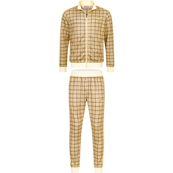 LONSDALE Tréningový komplet Seabrook krémová / hnedá / žltá / čierna 60869529