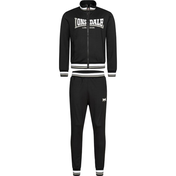 LONSDALE Joggingová súprava POOLEWE čierna / biela 60869608
