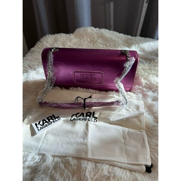 Dámska Kabelka Karl Lagerfeld fuchsia na ranmeno, večerná, spoločenská 60113392