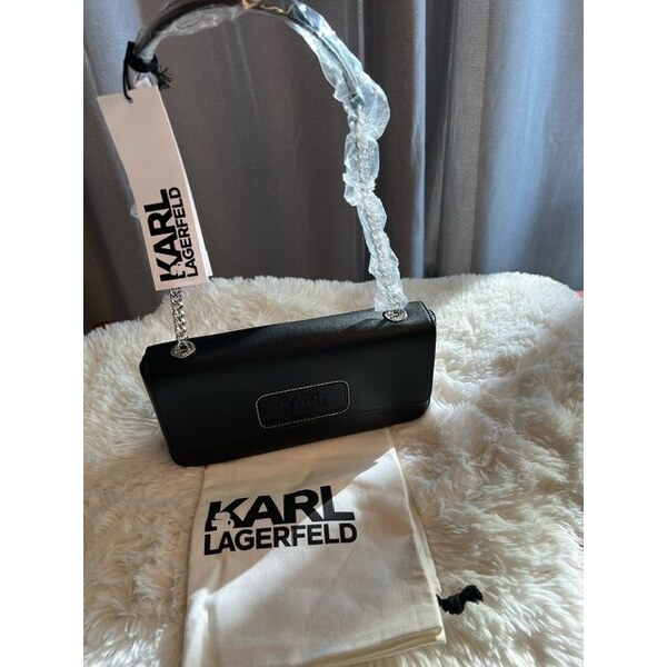 Dámska Kabelka Karl Lagerfeld black na rameno, večerná, spoločenská 60113394